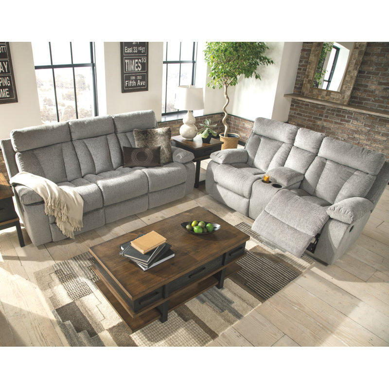 Lark Manor Anirduh 87'' Upholstered Reclining Sofa & Reviews Wayfair
